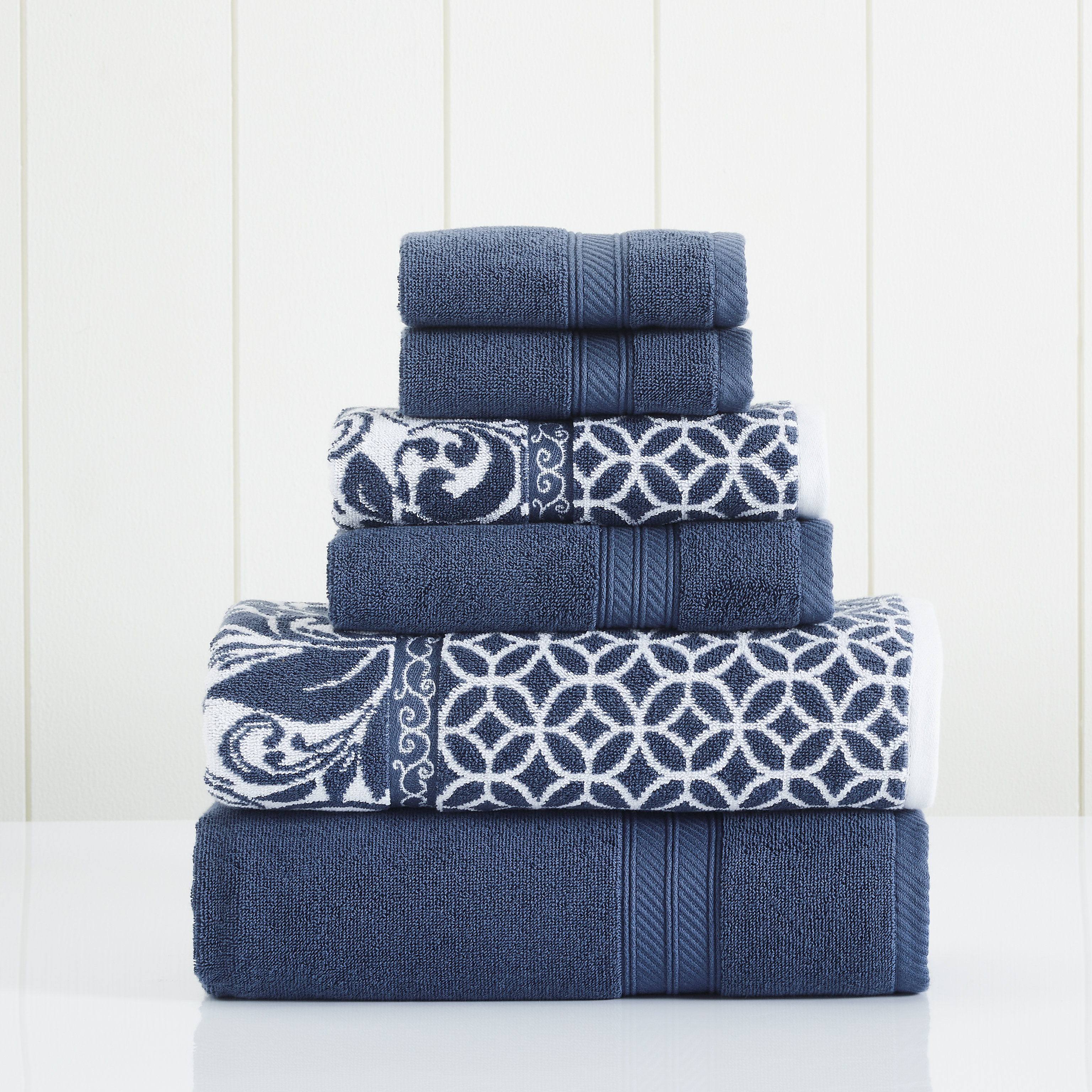 Cotton 6 Piece Towel Set, 550 GSM, Plush Quick popular Dry Decorative Bathroom